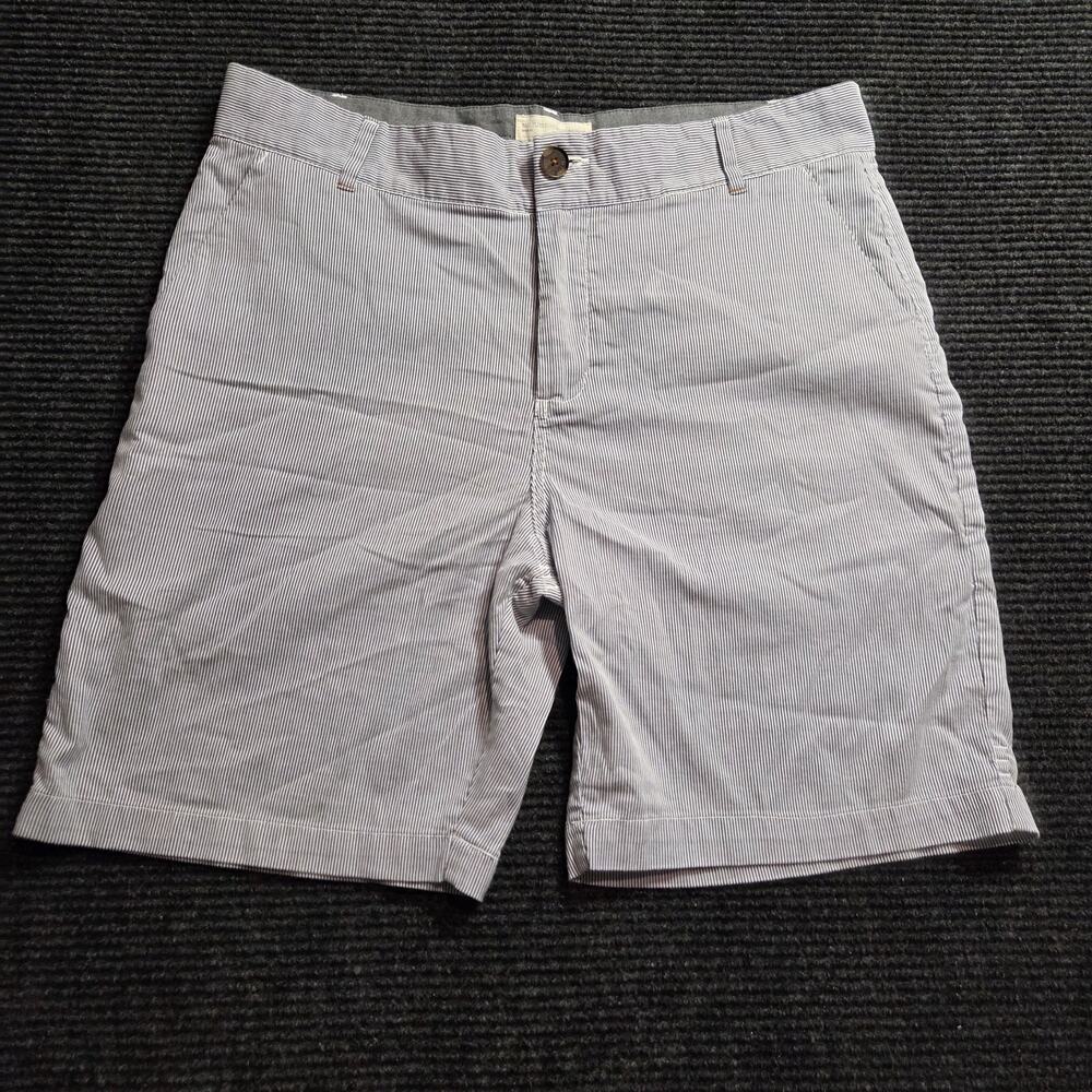 WRK Materials Co W36 Blue White Pinstripe Shorts